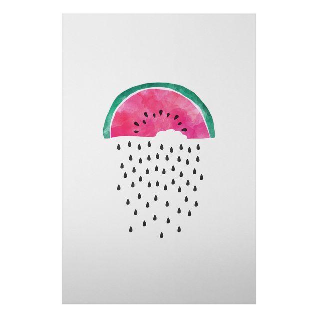 Wandbilder Früchte Wassermelonen Regen