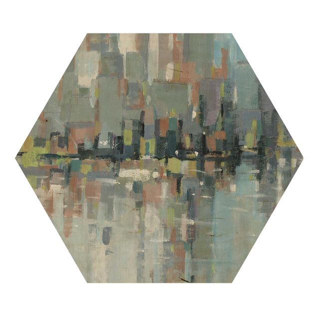Hexagon Bild Holz - Metro City II