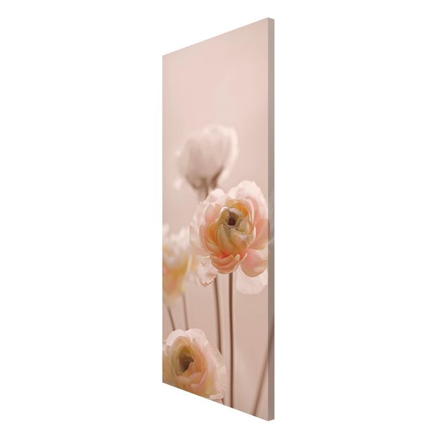 Magnettafel - Zarter Strauch an Rosa Blüten - Panorama Hochformat