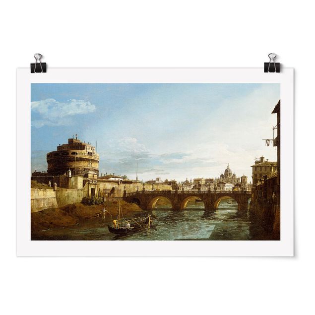 Kunststil Post Impressionismus Bernardo Bellotto - Ansicht Roms in Richtung Westen