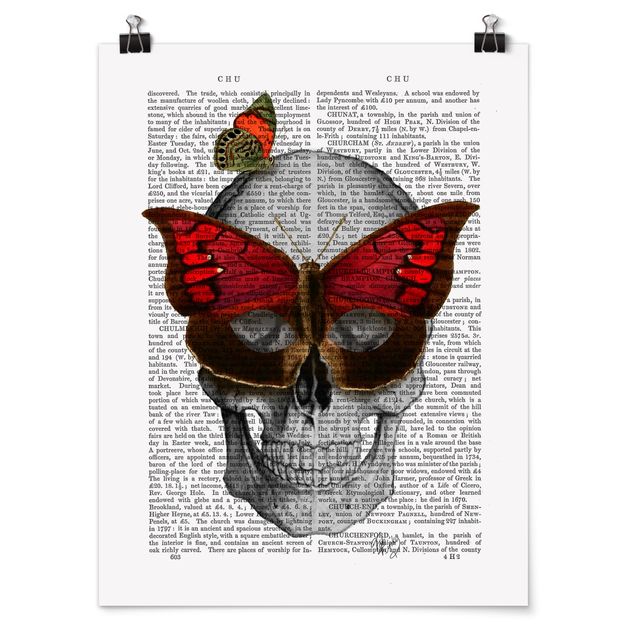 Poster Tiere Grusellektüre - Schmetterlingsmaske