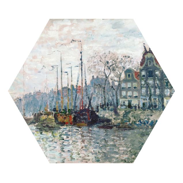 Wandbilder Kunstdrucke Claude Monet - Kromme Waal Amsterdam