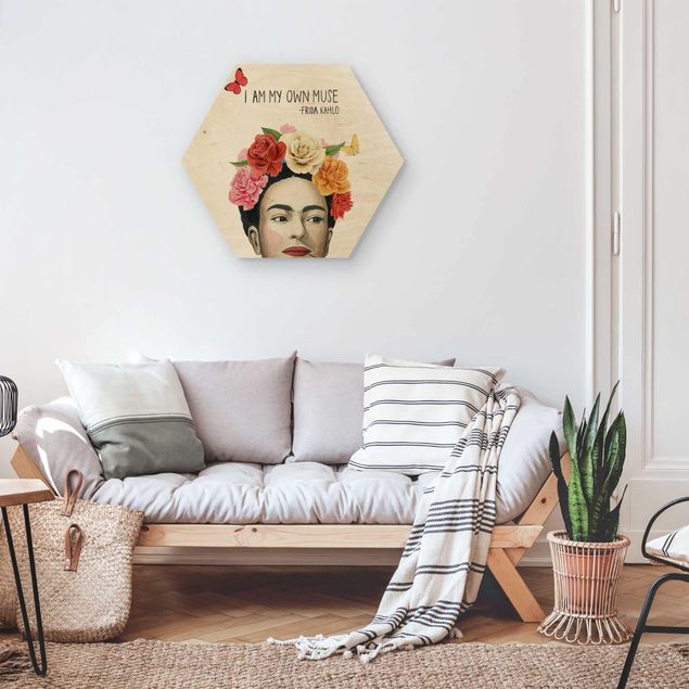 Holzbilder Blumen Fridas Gedanken - Muse