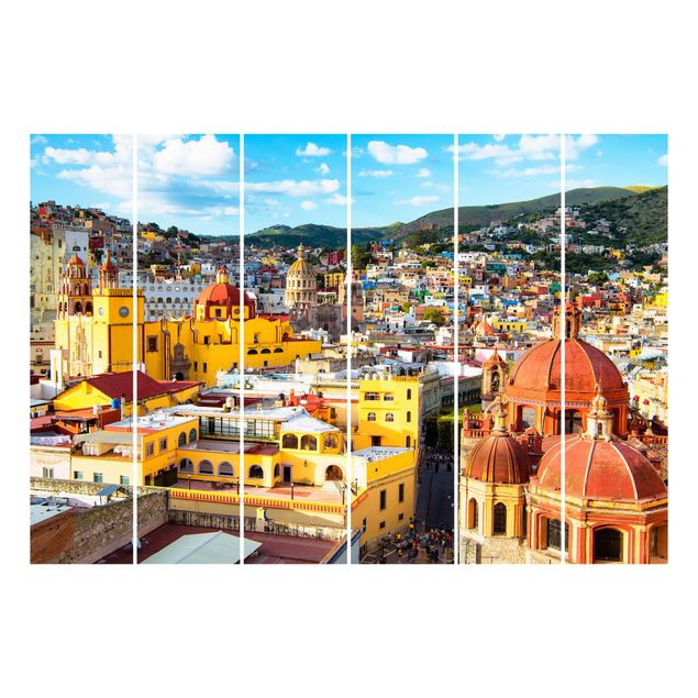 Schiebevorhänge Bunte Häuser Guanajuato