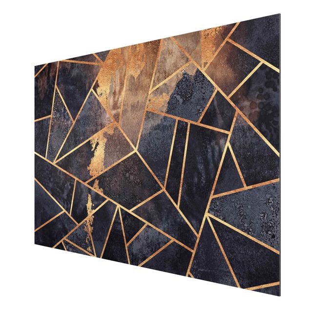 Wandbilder Muster Onyx mit Gold