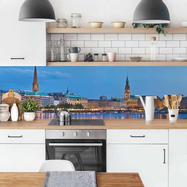 Küchenrückwände Architektur & Skyline Hamburg Skyline