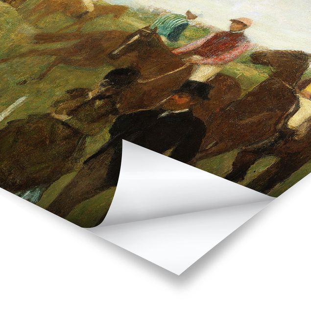Wandbilder Portrait Edgar Degas - Jockeys auf Rennbahn