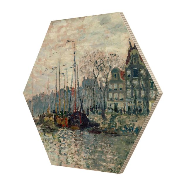 Bilder auf Holz Claude Monet - Kromme Waal Amsterdam