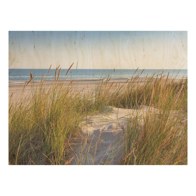 Holzbilder Landschaften Stranddüne am Meer