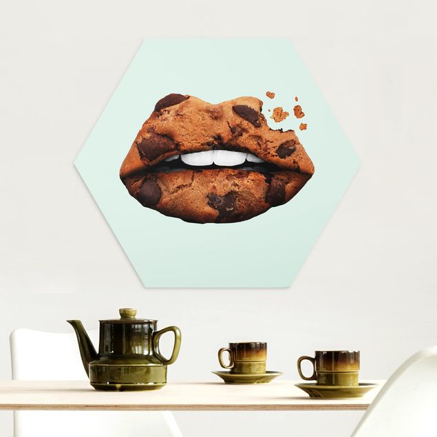 Küche Dekoration Lippen mit Keks