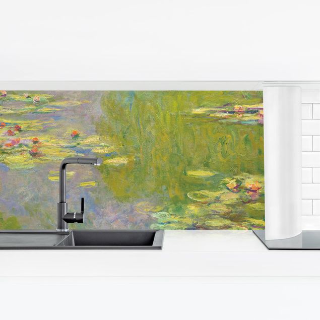 Küchenrückwände Blumen Claude Monet - Grüne Seerosen