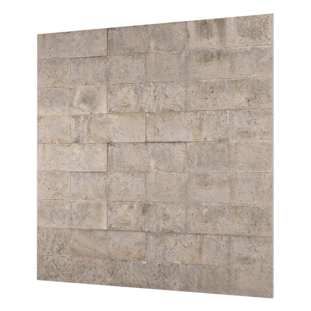 Glas Spritzschutz - Ziegel Betonwand - Quadrat - 1:1