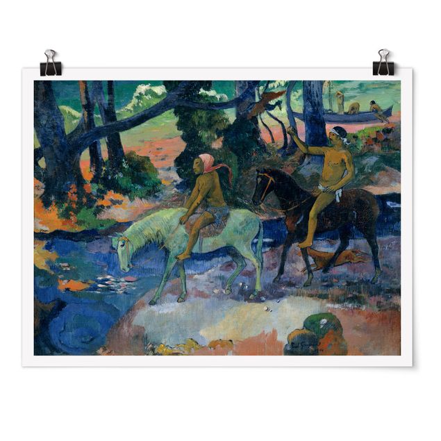 Kunstkopie Poster Paul Gauguin - Die Flucht