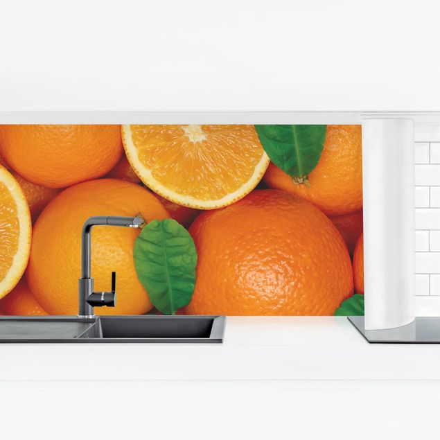 Küchenrückwand Folie Saftige Orangen