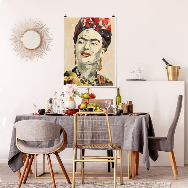 Wandbilder Kunstdrucke Frida Kahlo - Collage No.2