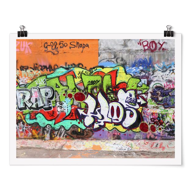 Poster mit Sprüchen Graffiti Wall