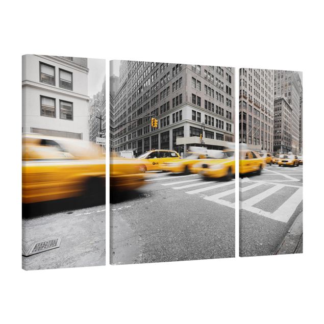 schwarz-weiß Bilder auf Leinwand Rasantes New York
