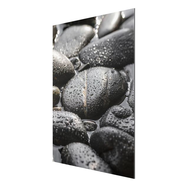 Wandbilder Modern Schwarze Steine im Wasser