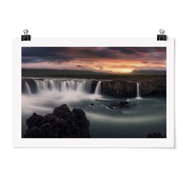 Wandbilder Natur Goðafoss Wasserfall in Island