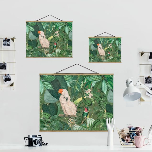 Bilder Andrea Haase Vintage Collage - Kakadu und Kolibri