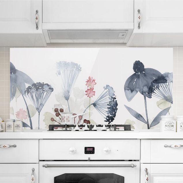 Wanddeko Küche Wildblumen Aquarell I