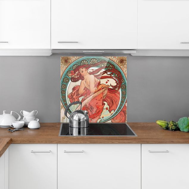 Küche Dekoration Alfons Mucha - Vier Künste - Der Tanz