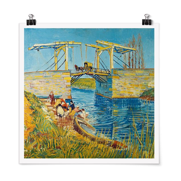 Kunststil Pointillismus Vincent van Gogh - Zugbrücke in Arles