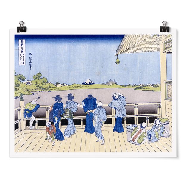 Kunstkopie Poster Katsushika Hokusai - Die Sazai Halle