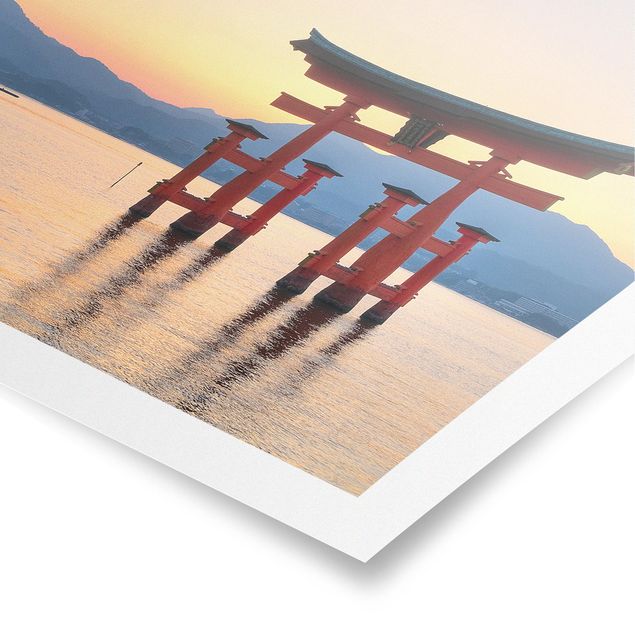 Poster Skylines Torii am Itsukushima