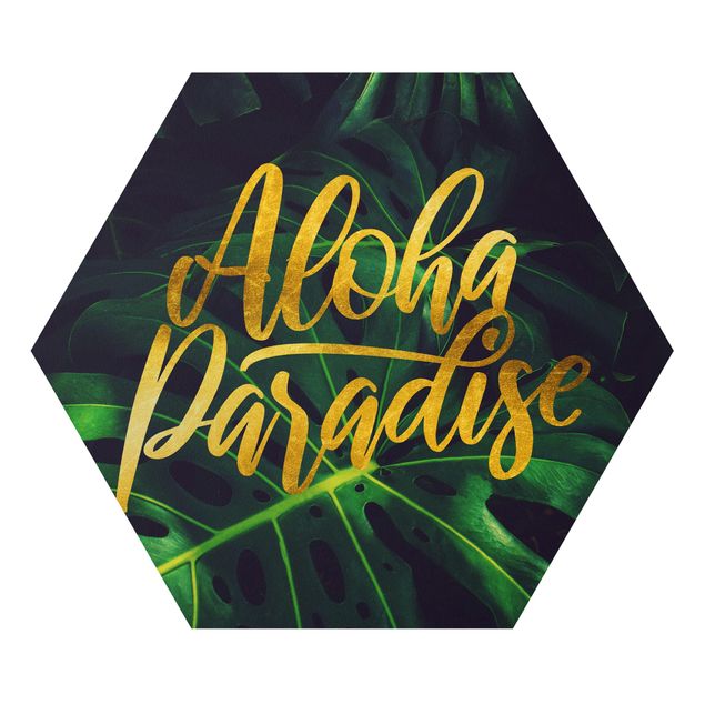Wandbilder Sprüche Dschungel - Aloha Paradise