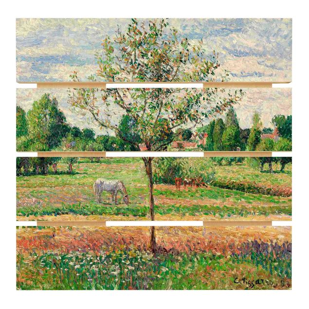 Pointillismus Bilder Camille Pissarro - Wiese mit Schimmel