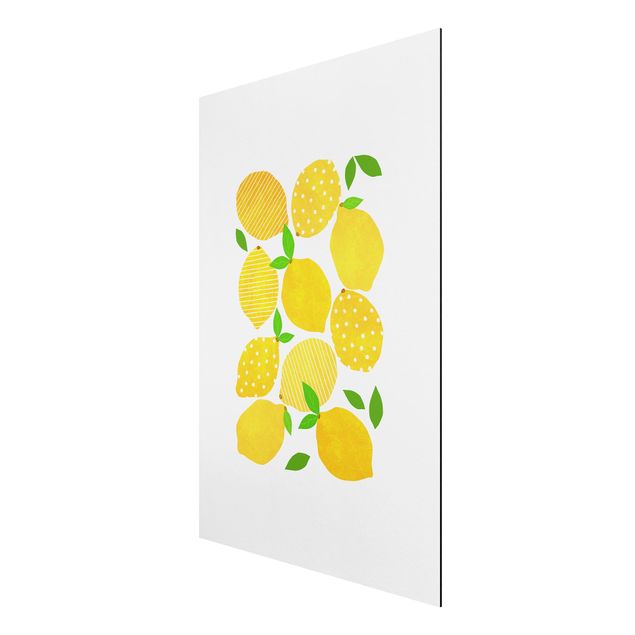 Wandbilder Kunstdrucke Zitronen mit Punkten