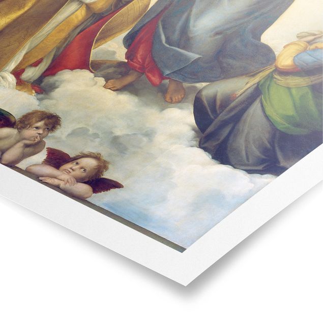 Wandbilder Kunstdrucke Raffael - Die Sixtinische Madonna