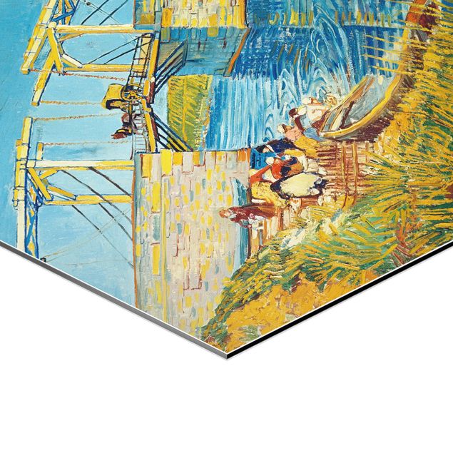 Wandbilder Gelb Vincent van Gogh - Zugbrücke in Arles