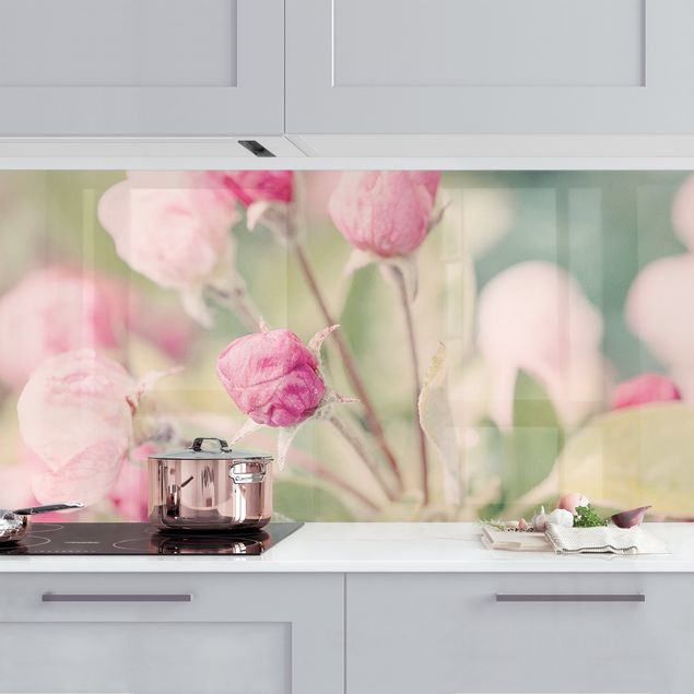 Küche Dekoration Apfelblüte Bokeh rosa