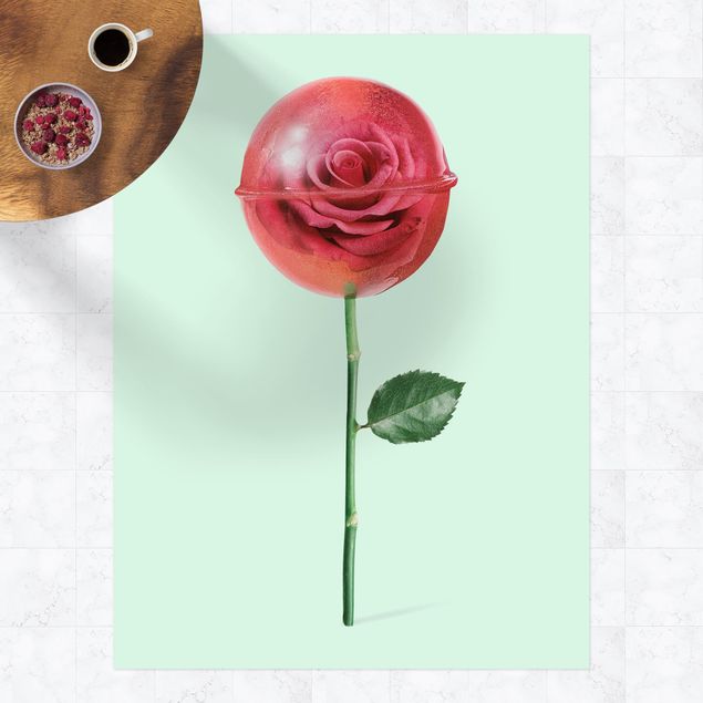 Outdoor Teppich Rose mit Lollipop