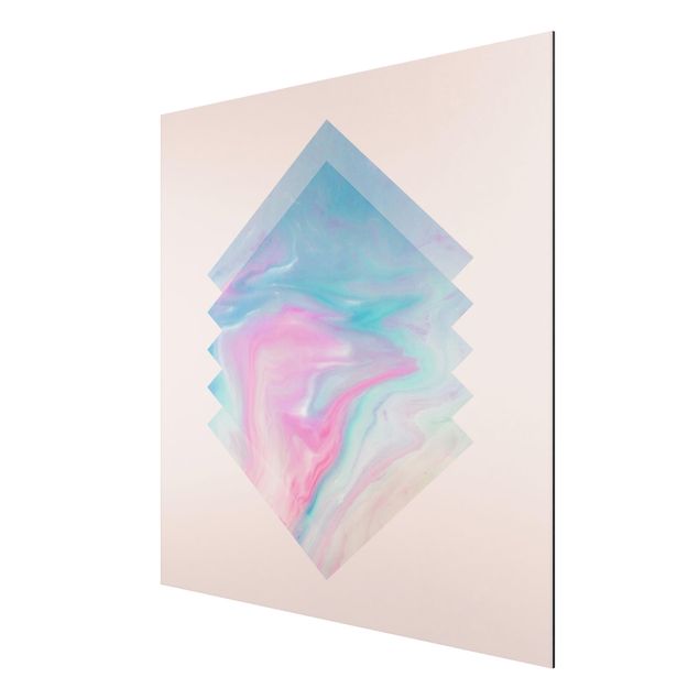 Wandbilder Modern Pinkes Wasser Marmor