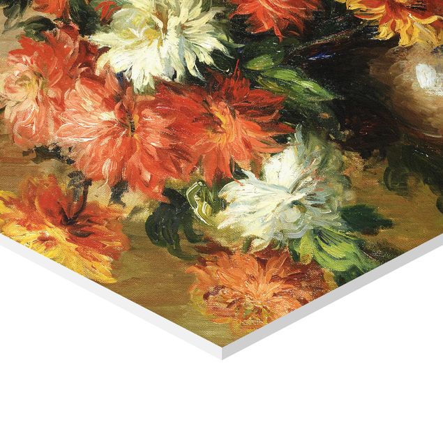 Wandbilder Rot Auguste Renoir - Stillleben mit Dahlien