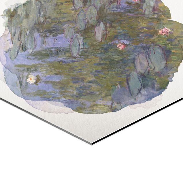 Monet Bilder Wasserfarben - Claude Monet - Seerosen (Nympheas)