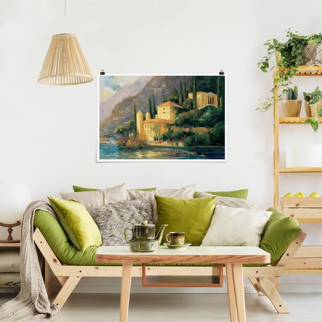 Poster Skylines Italienische Landschaft - Landhaus