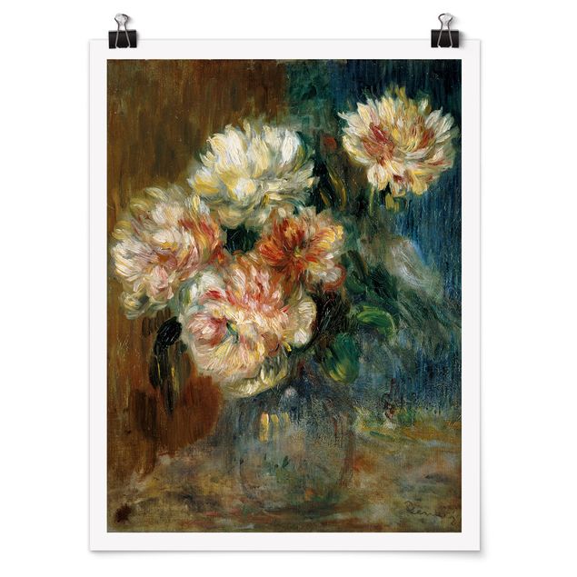 Poster Blumen Auguste Renoir - Vase Pfingstrosen
