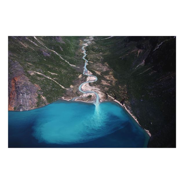 Spritzschutz Glas - Fluss in Grönland - Querformat - 3:2