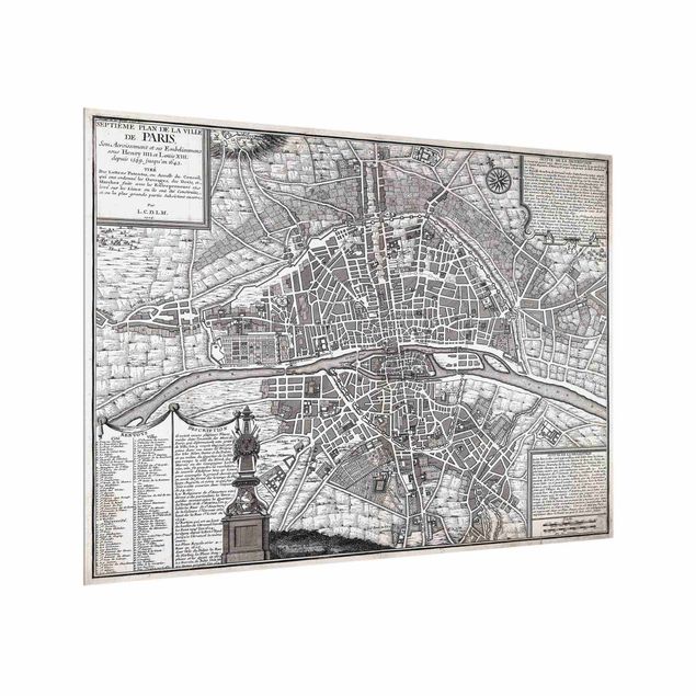 Andrea Haase Bilder Vintage Stadtplan Paris um 1600