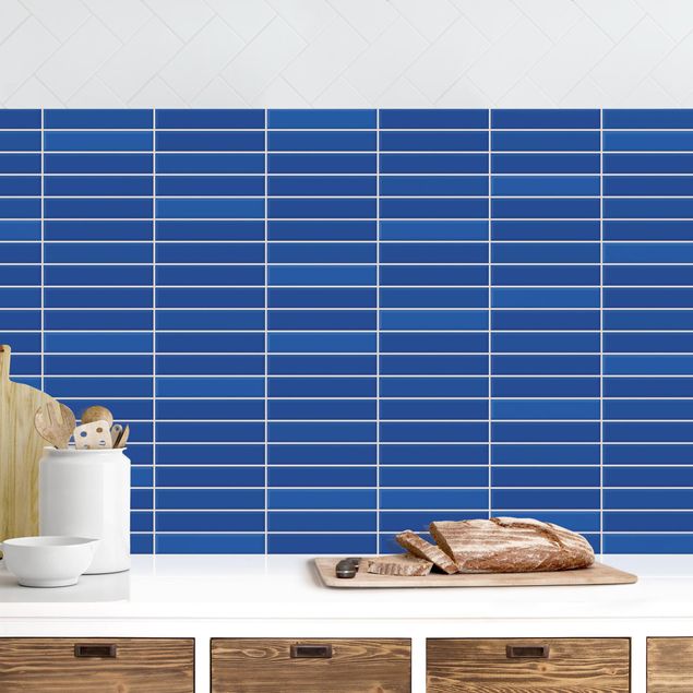 Wanddeko Küche Metro Fliesen - Blau