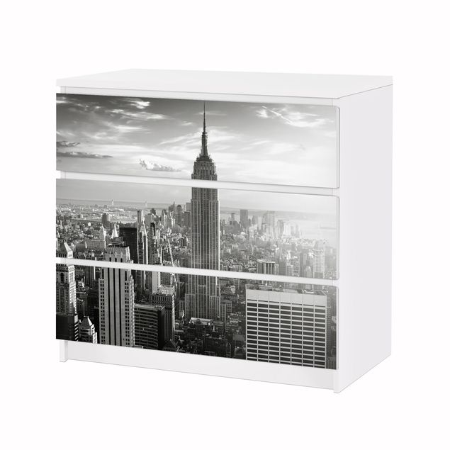 Möbelfolie für IKEA Malm Kommode - Klebefolie No.34 Manhattan Skyline Panorama
