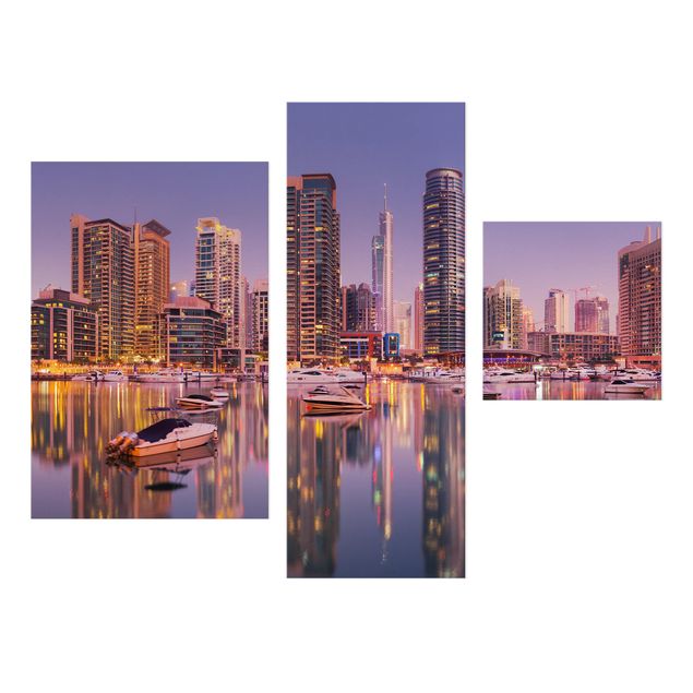 Skyline Leinwandbild Dubai Skyline und Marina