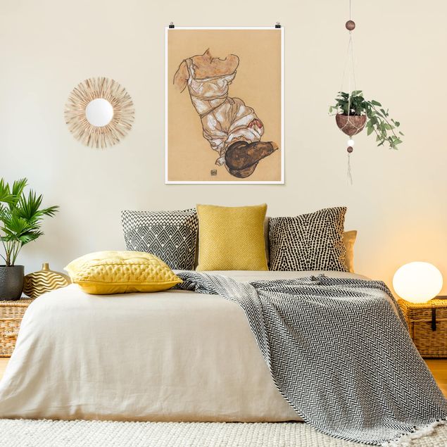 Kunststile Egon Schiele - Weiblicher Torso in Unterwäsche