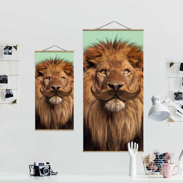 Wandbilder Braun Löwe mit Bart