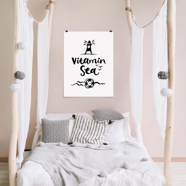 Poster mit Spruch Vitamin Sea