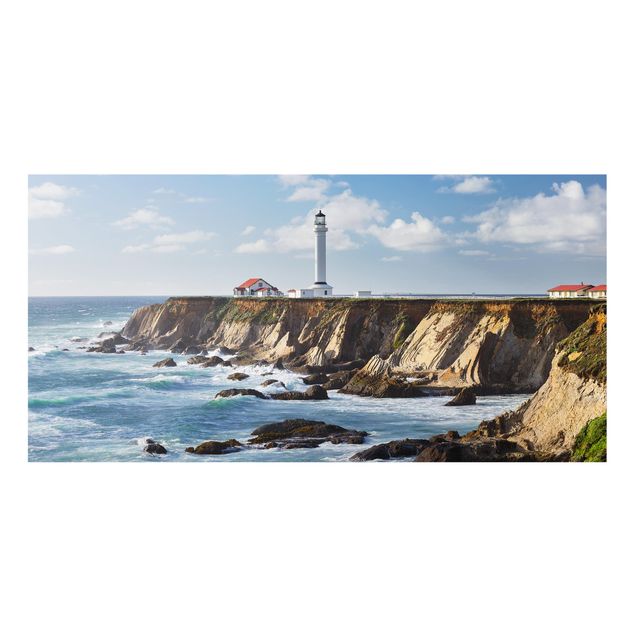 Spritzschutz Glas - Point Arena Lighthouse Kalifornien - Querformat - 2:1